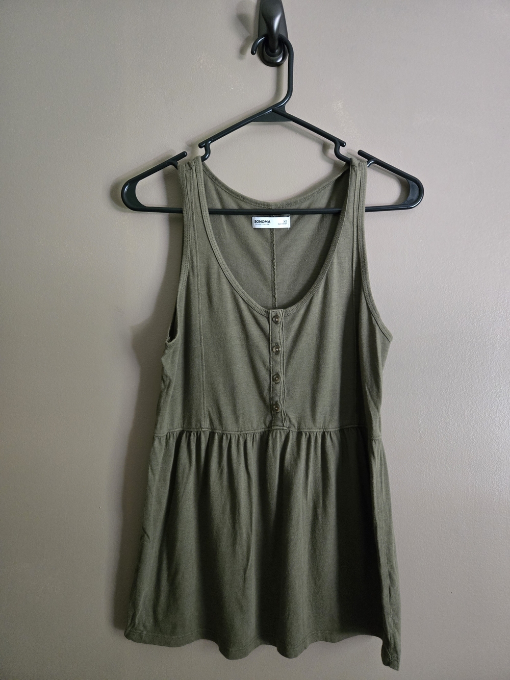 Sonoma Goods for Life Babydoll Henley Tank